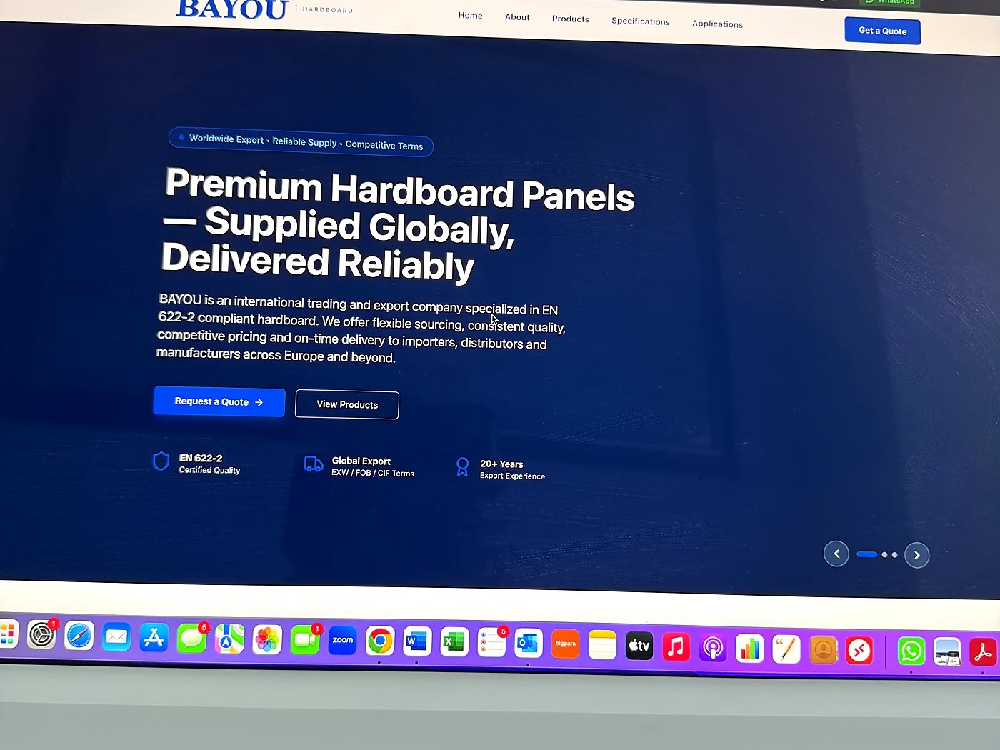 Construction — hardboard application example
